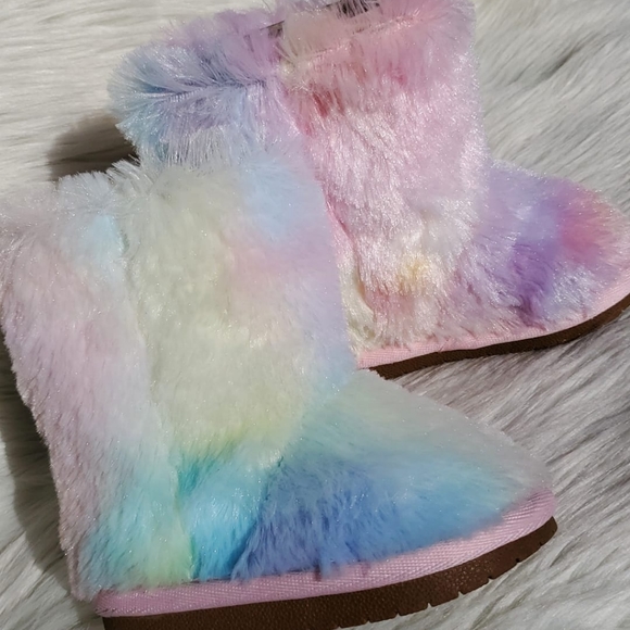 Toddler Girls Unicorn Warm Inside Rainbow Boots - Picture 3 of 5